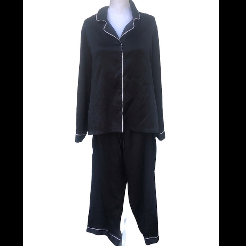 Gillian 0’malley Black Silky Pajamas Xl